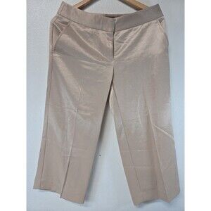 TEX Champagne Satin Tailored Trousers Sz 4 - Dress Pants, Quiet Luxury/Mob Wife